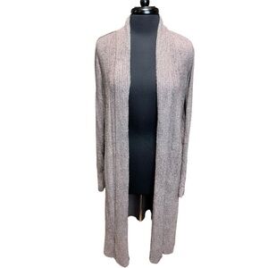 Barefoot Dreams CozyChic Lite Long Ribbed Open Cardigan with Pockets Size L